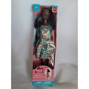 New FASHION DOLL Fashion Fun Posable BLACK DOLL By Just Doll 9"